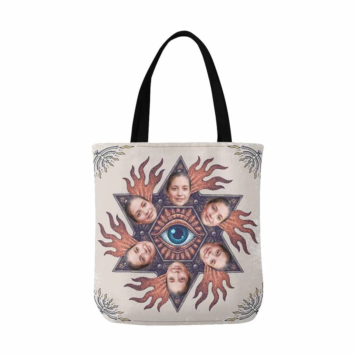 Custom Face Eye Canvas Tote Bag