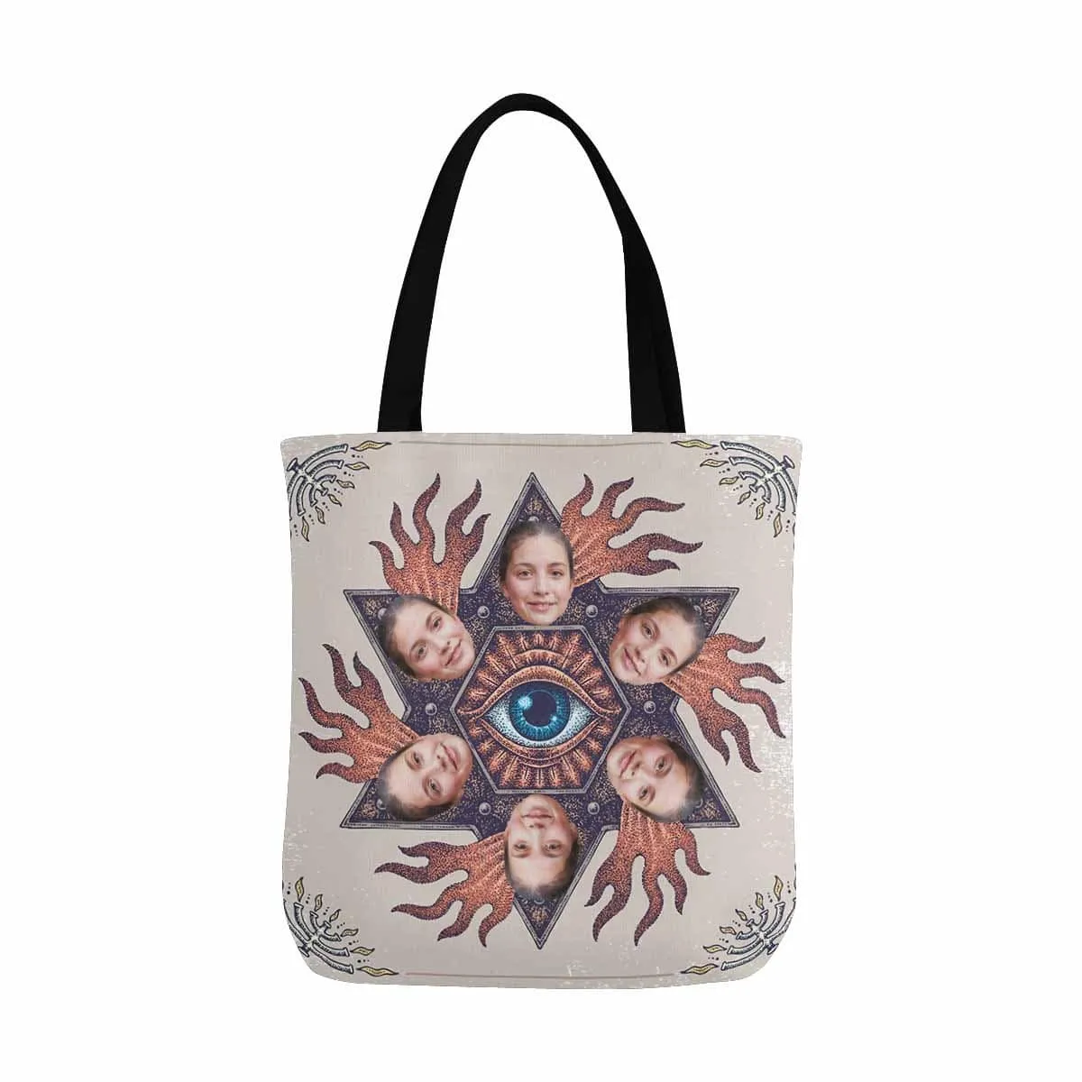 Custom Face Eye Canvas Tote Bag