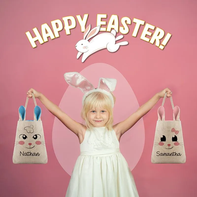 Custom Funny Bunny Easter Bag