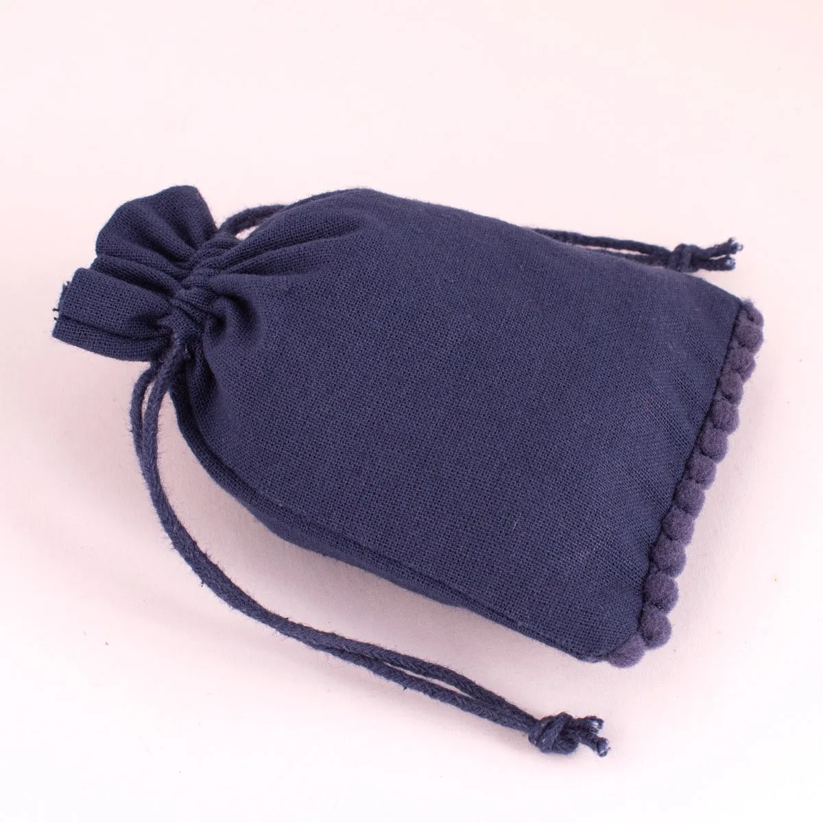 Custom Packaging Bags, Drawstring Wedding Favor Jewelry Bags (Navy Blue, Set of 100)-CraftJaipur