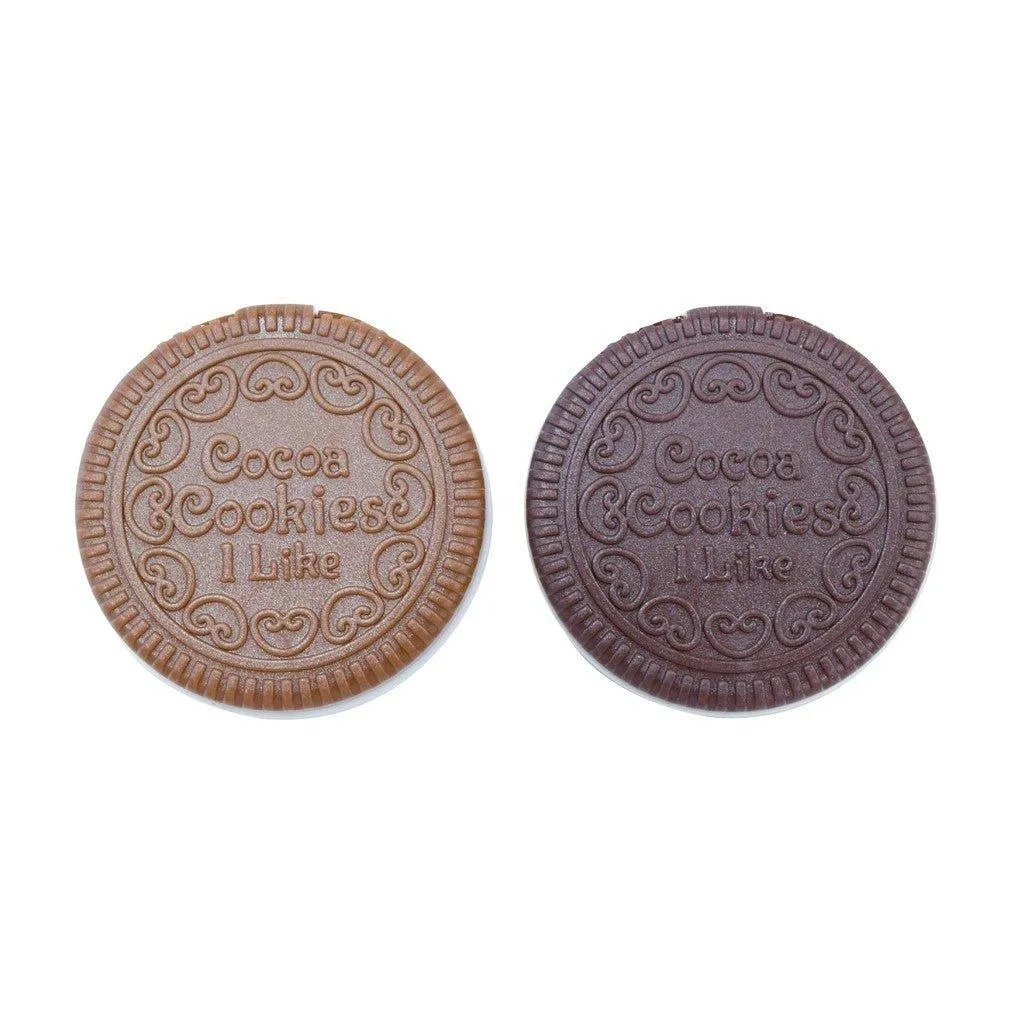 Cute Chocolate Cookies Small Makeup Mirror Sandwich Cookies with Comb NP-H7TOY-901