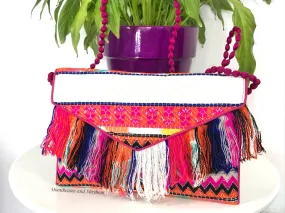 DELICIOUS 'IBIZA'  FRINGE CLUTCH / EVENING BAG