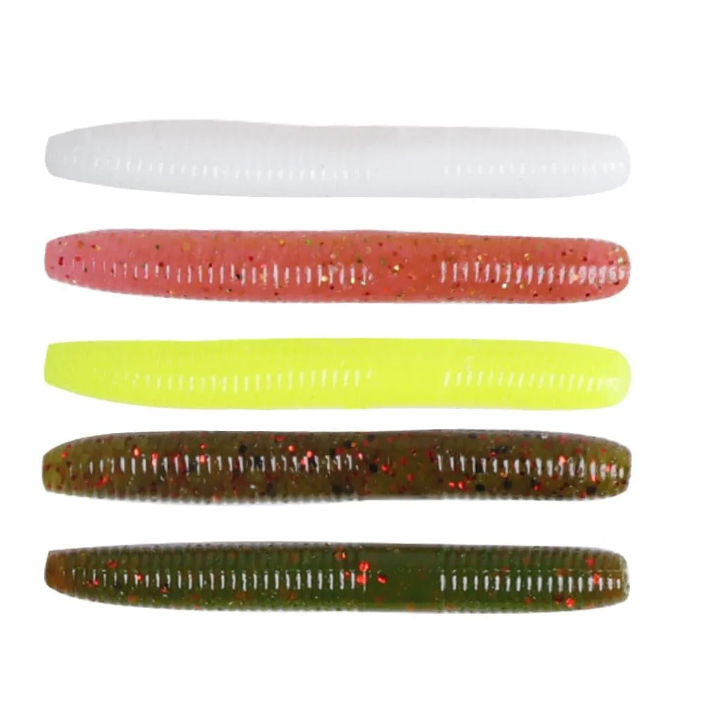 Dr.Fish 15pcs Ice Fishing Soft Worms 1.96''