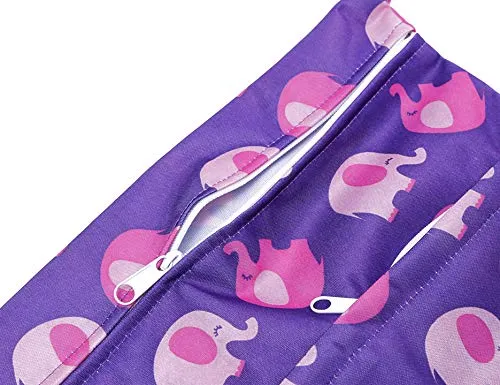 Electomania Baby Diaper Nappy Changing Baby Diaper Bag Baby Bag Mummy Bag Cloth Waterproof Diaper Bag Baby Zipper Cloth Diaper Bag Waterproof Travel Tote (Purple)