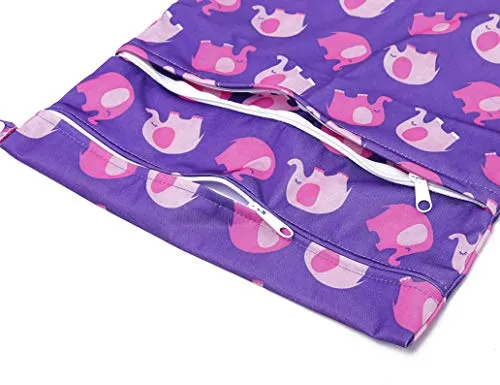 Electomania Baby Diaper Nappy Changing Baby Diaper Bag Baby Bag Mummy Bag Cloth Waterproof Diaper Bag Baby Zipper Cloth Diaper Bag Waterproof Travel Tote (Purple)