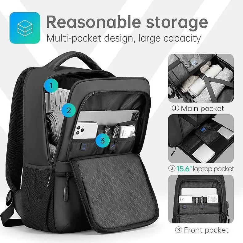 Fady: Upgrade 2nd Generation Lightweight USB Charging Laptop Backpack with Anti-theft