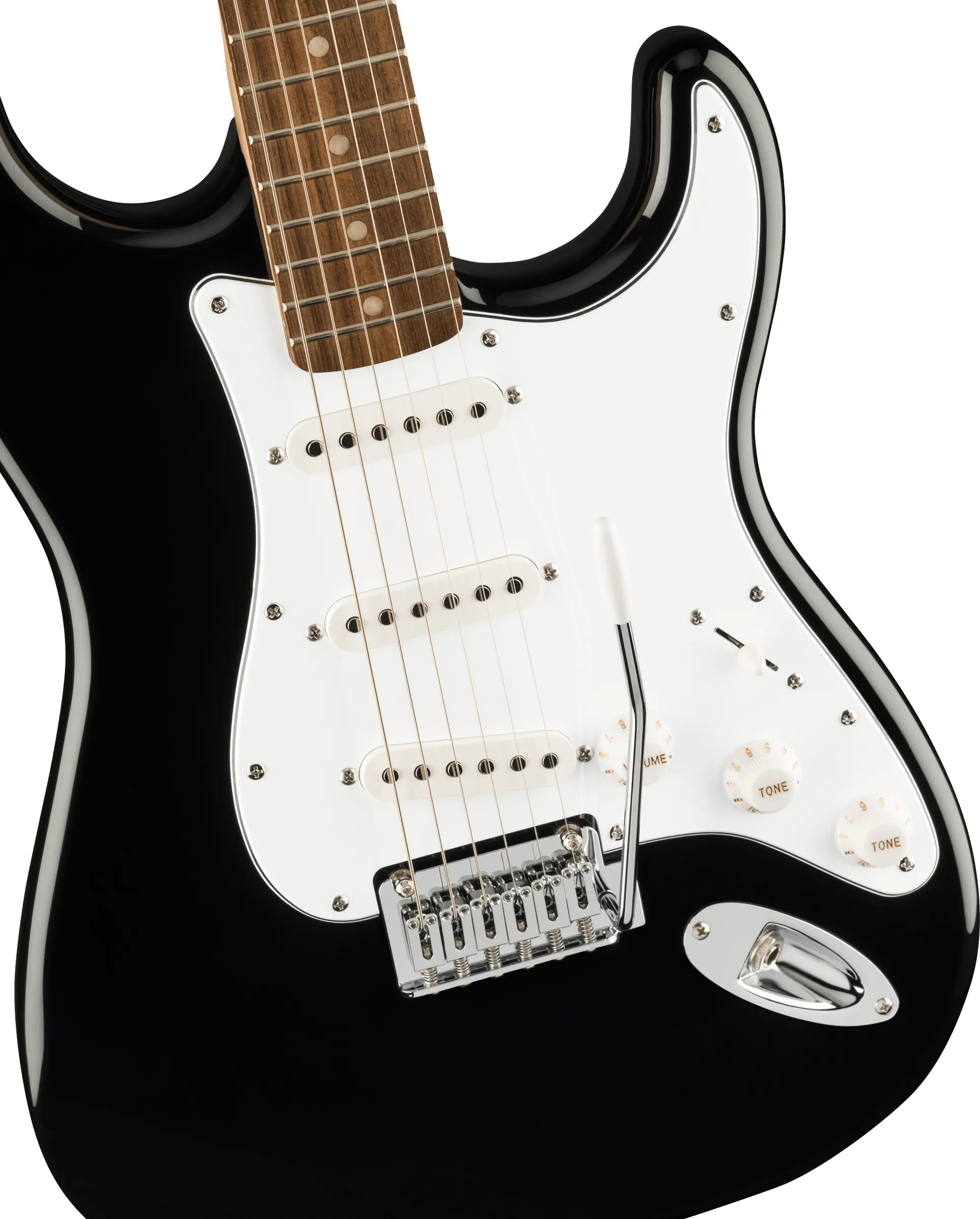 Fender Squier Affinity Series Stratocaster Mustang Micro Pack, Laurel Fingerboard, Black, Gig Bag