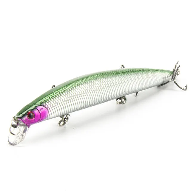 Fishing 18CM Long Minnow Lure Artificial Wobble Plastic Floating Hard Bait Pesca Fish Tackle Isca Crankbait 10 Colors 26G/Pcs