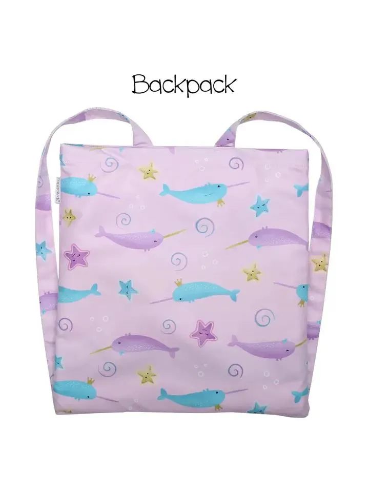 Flap Jack Kids Towel Backpack - Narwhal/Starfish