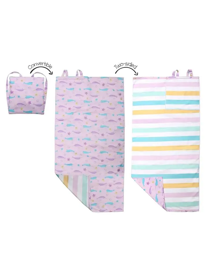 Flap Jack Kids Towel Backpack - Narwhal/Starfish