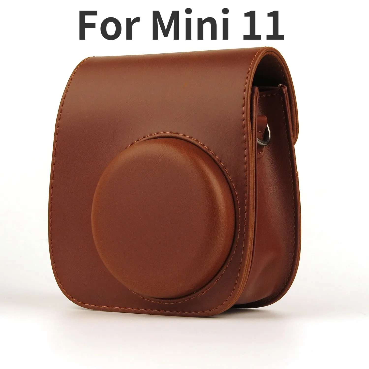 For Fujifilm Polaroid Film Camera Bag with Shoulder Strap for Instax Mini 11 Camera Case PU Leather Soft Silicone Cover Bag