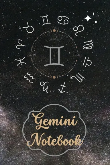 Gemini Star Sign Zodiac Birthday Notebook