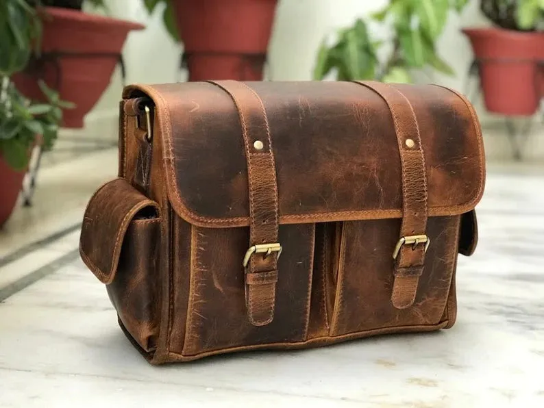 Genuine Leather Camera Bag