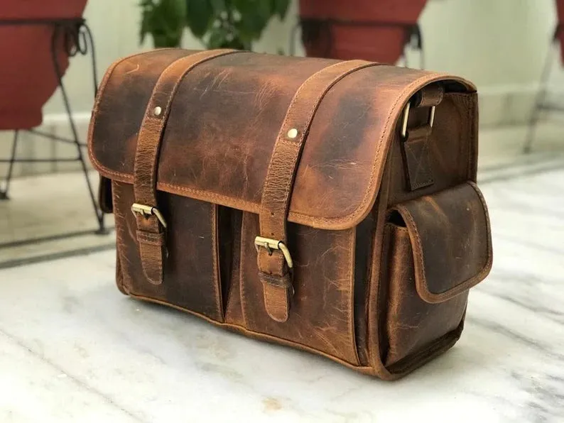 Genuine Leather Camera Bag