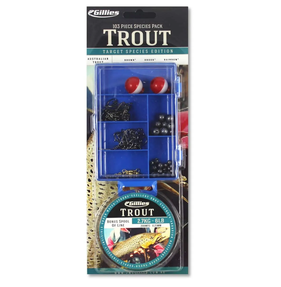 Gillies 103 Piece Trout Species Pack