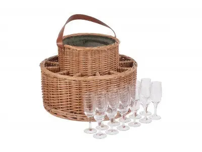 GREEN TWEED CHILLED GARDEN PARTY BASKET