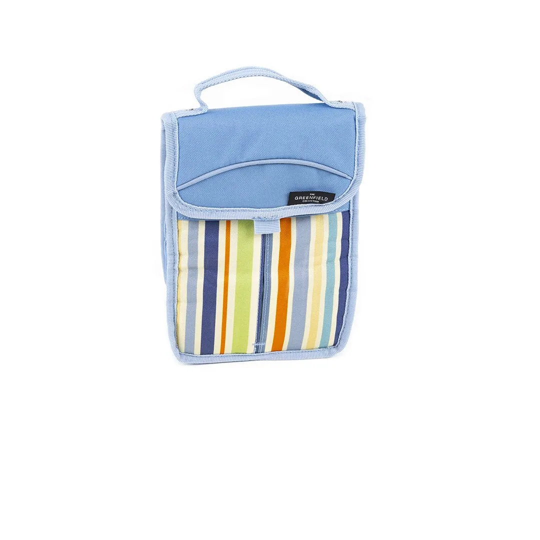 Greenfield Collection Sky Blue Folding Lunch Cool Bag