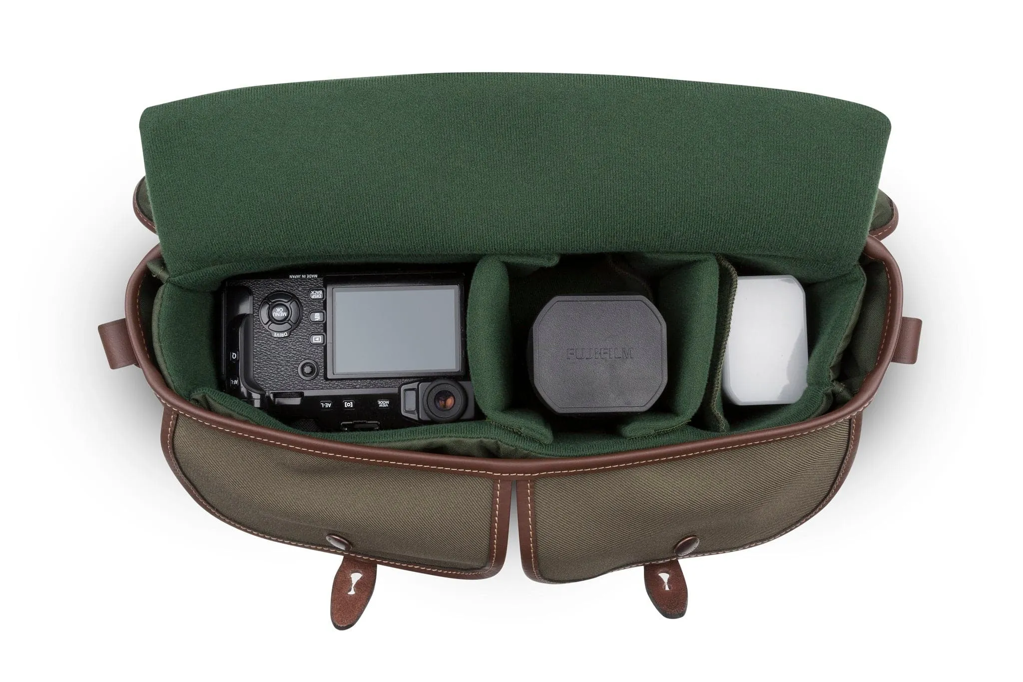 Hadley Pro 2020 Camera Bag - Sage FibreNyte / Chocolate Leather