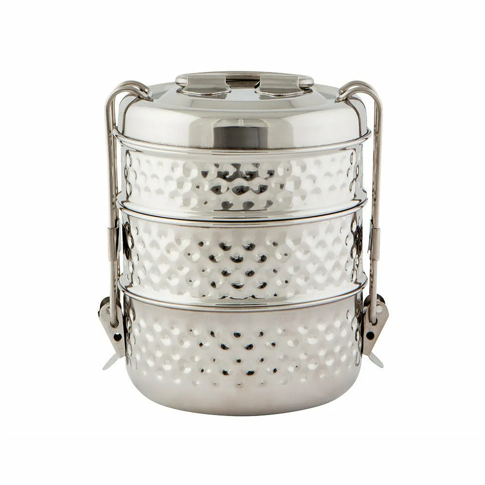 Hammered Stainless Steel Tiffin