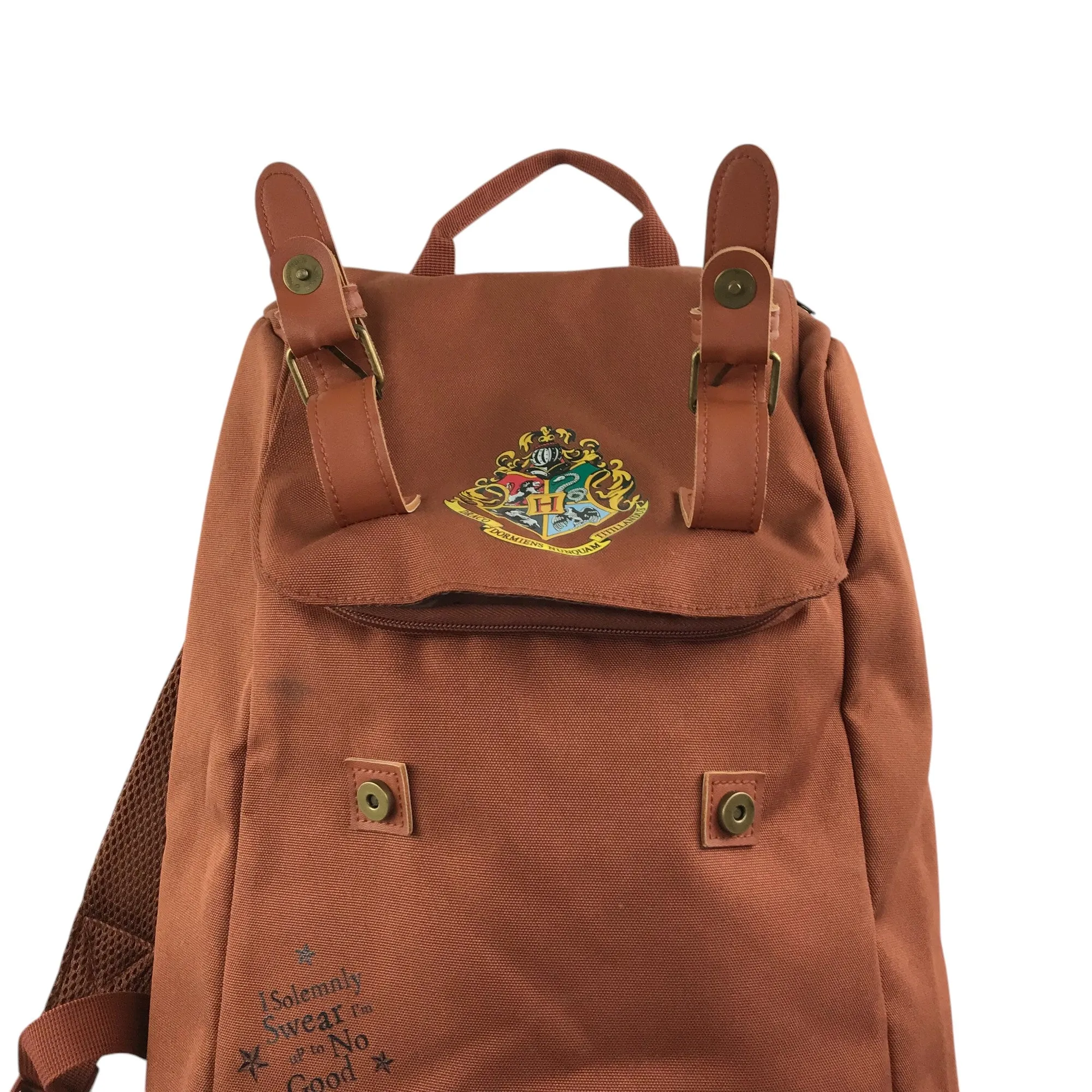 Harry Potter Hogwarts rucksack brown with magnet fastening