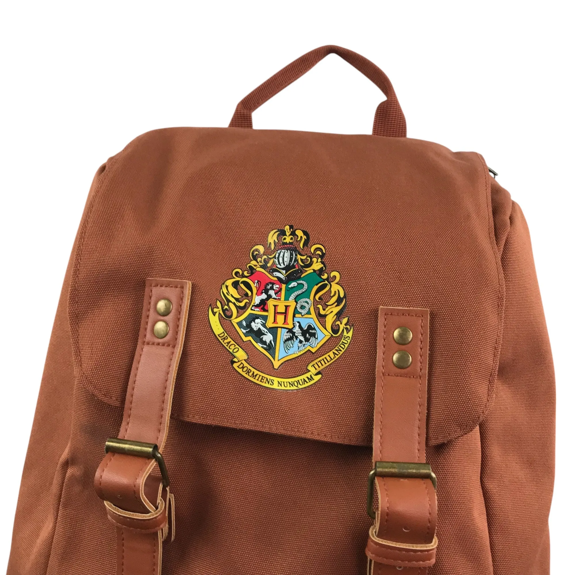 Harry Potter Hogwarts rucksack brown with magnet fastening