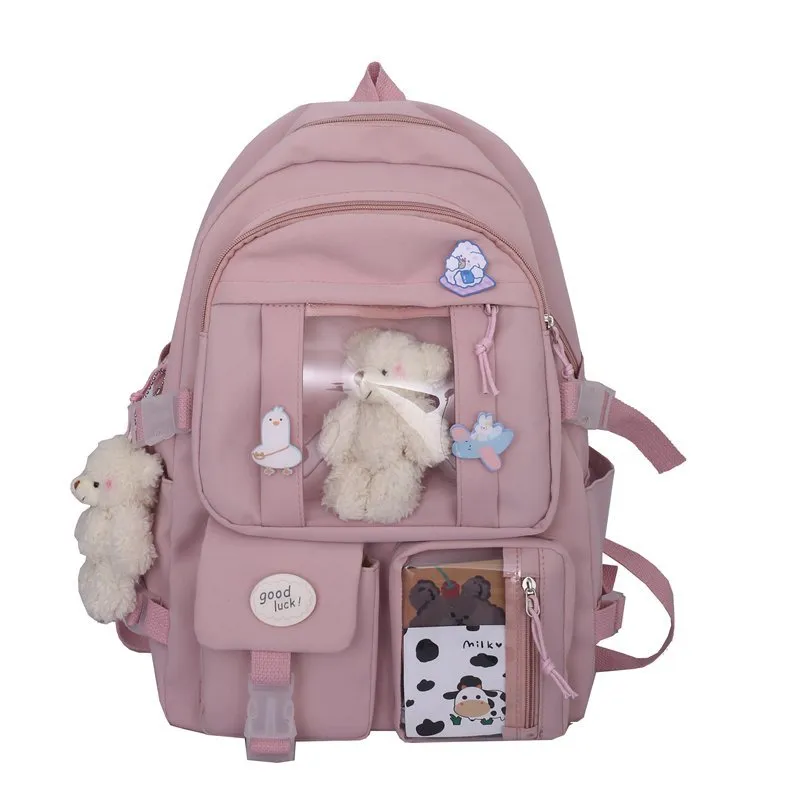 High School Girls Backpack High Capacity School Bags For Teenage Girls Multi Pockets Kawaii Backpack Women Harajuku Cute Mochila