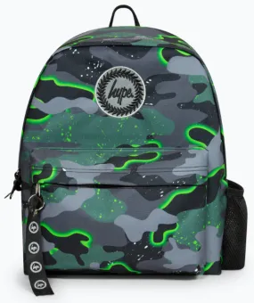 Hype Green Glow Camo Badge Backpack