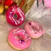 Iman Of Noble 1Pcs Keychain Donuts Barbe Blush & Lip Balm 6g LB-78C