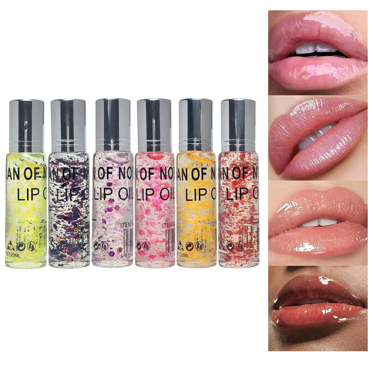 IMAN OF NOBLE Color fashion Waterproof Glitter & Lip Oil