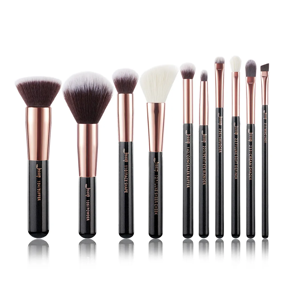 Individual 10 Pcs Basic Makeup Brush Set T156