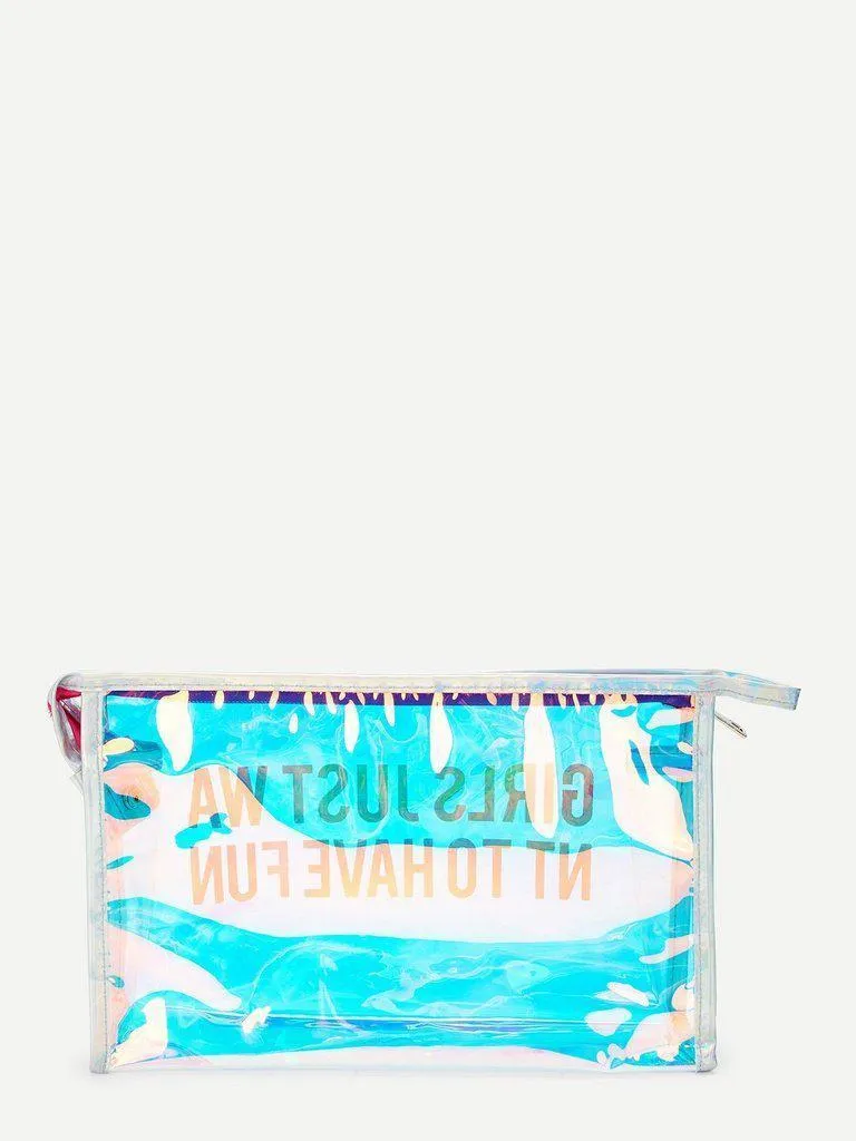 Iridescence PVC Makeup Bag