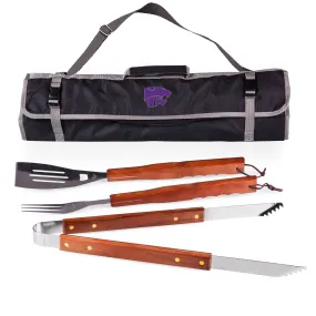 Kansas State Wildcats - 3-Piece BBQ Tote & Grill Set