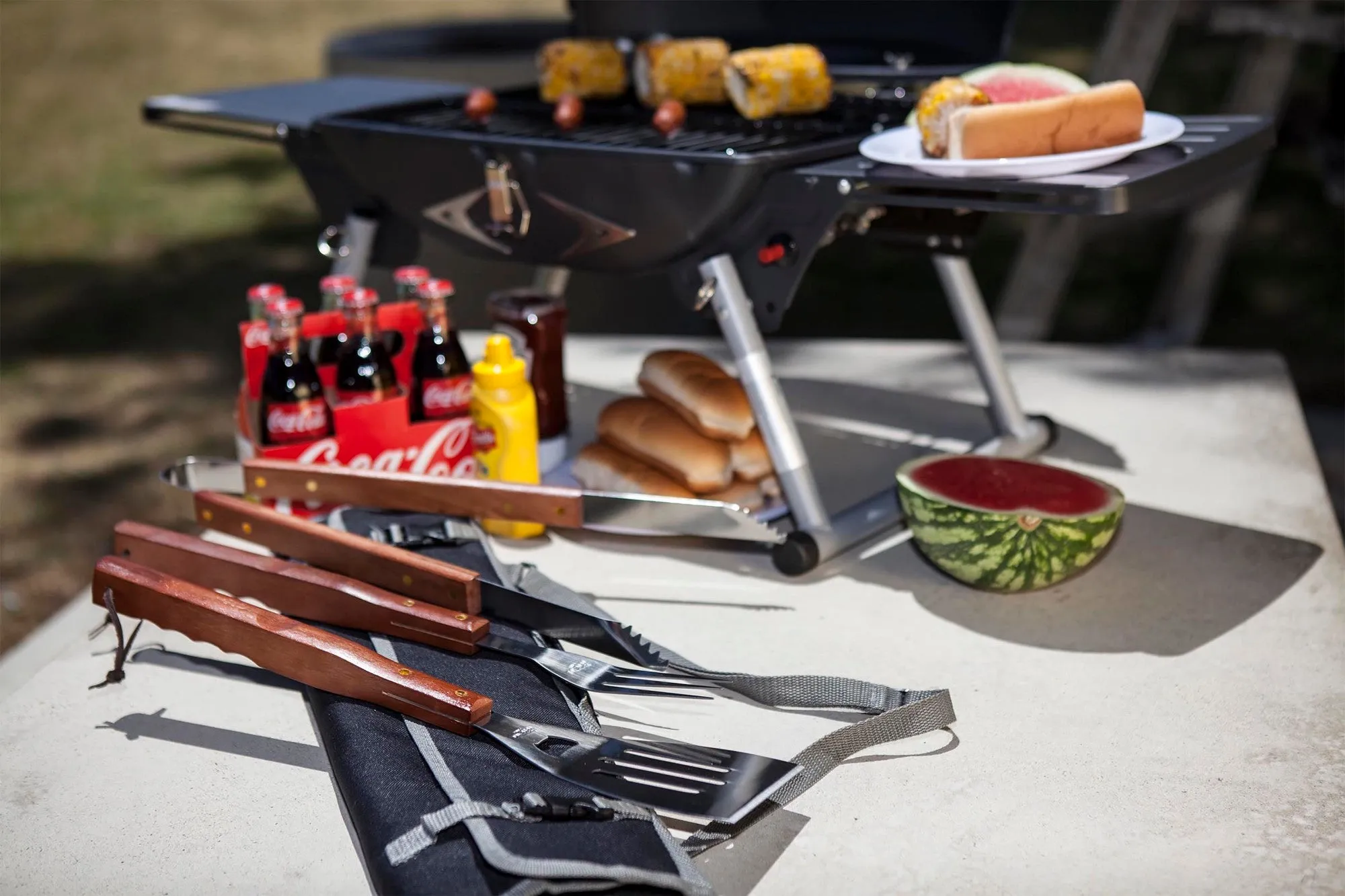 Kansas State Wildcats - 3-Piece BBQ Tote & Grill Set