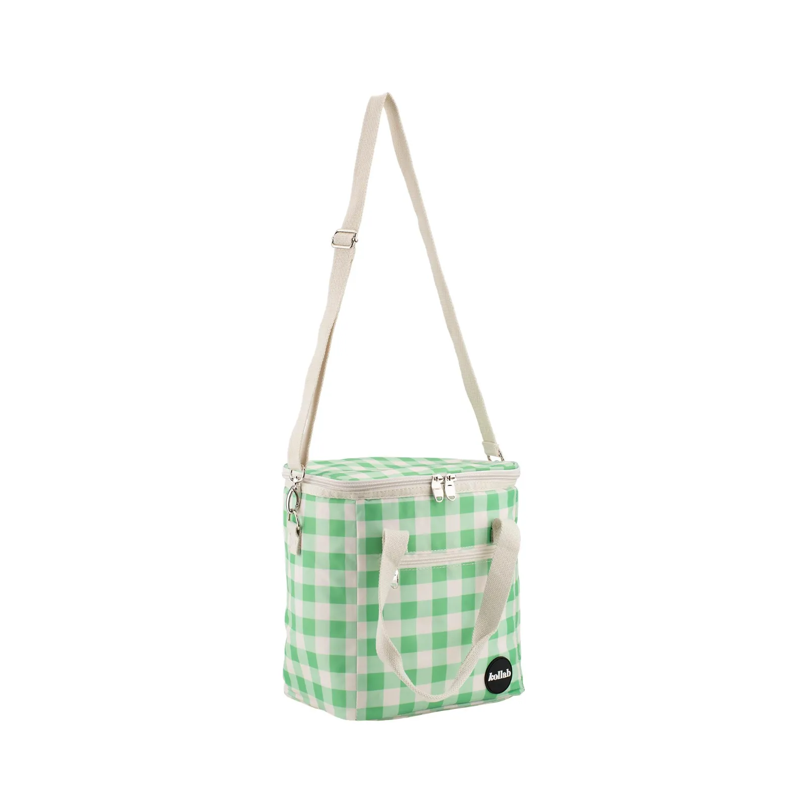 Kollab Mini Insulated Cooler Bag - Kelly Green Check