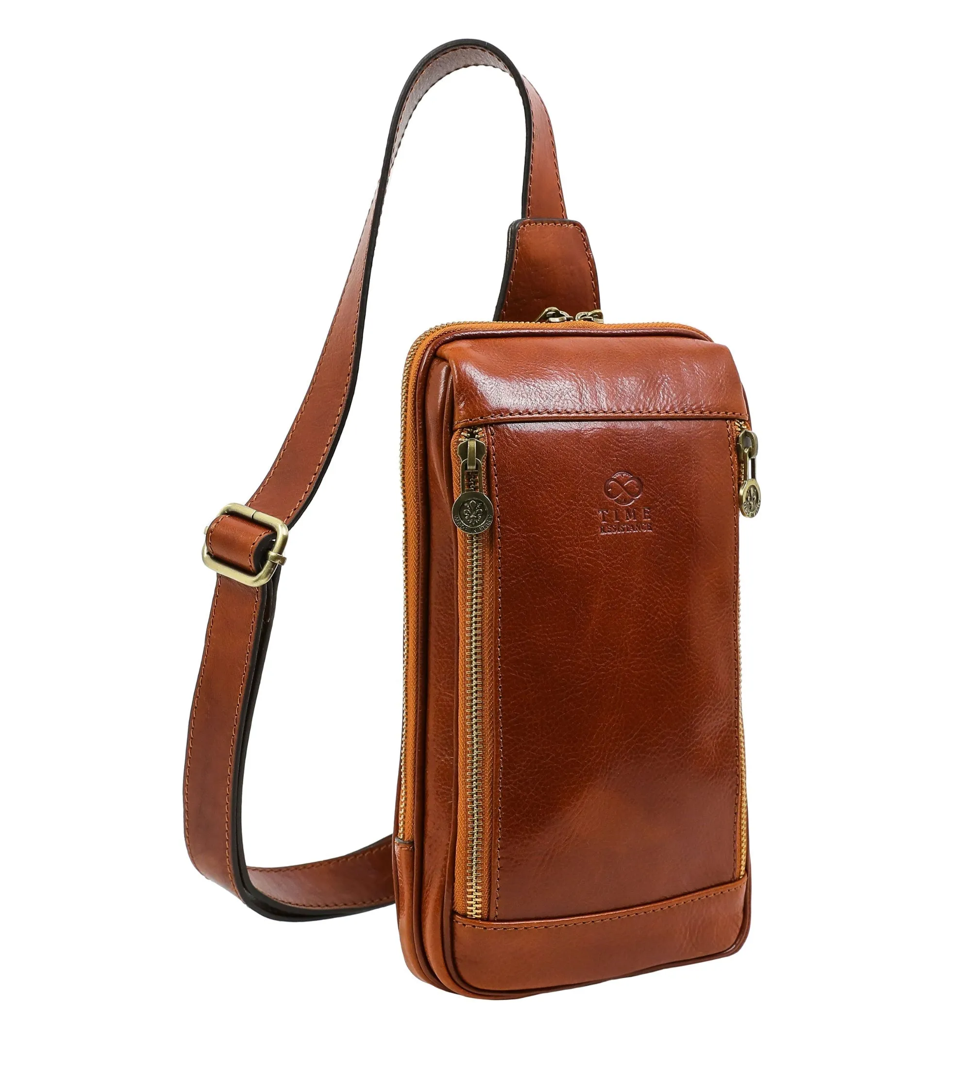 Leather Sling Bag Chest Bag - Kim