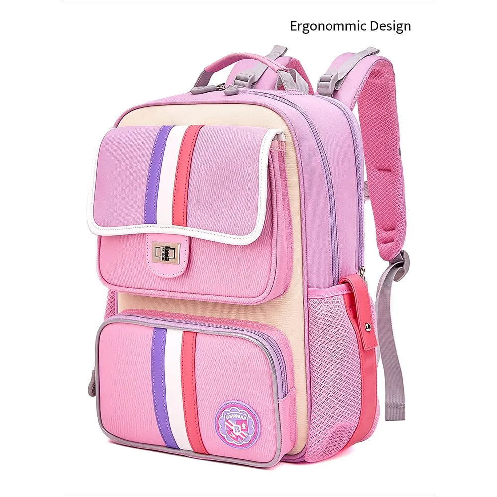 Little Surprise Box,3 stripes Ergonomic School Backpack for Kids.