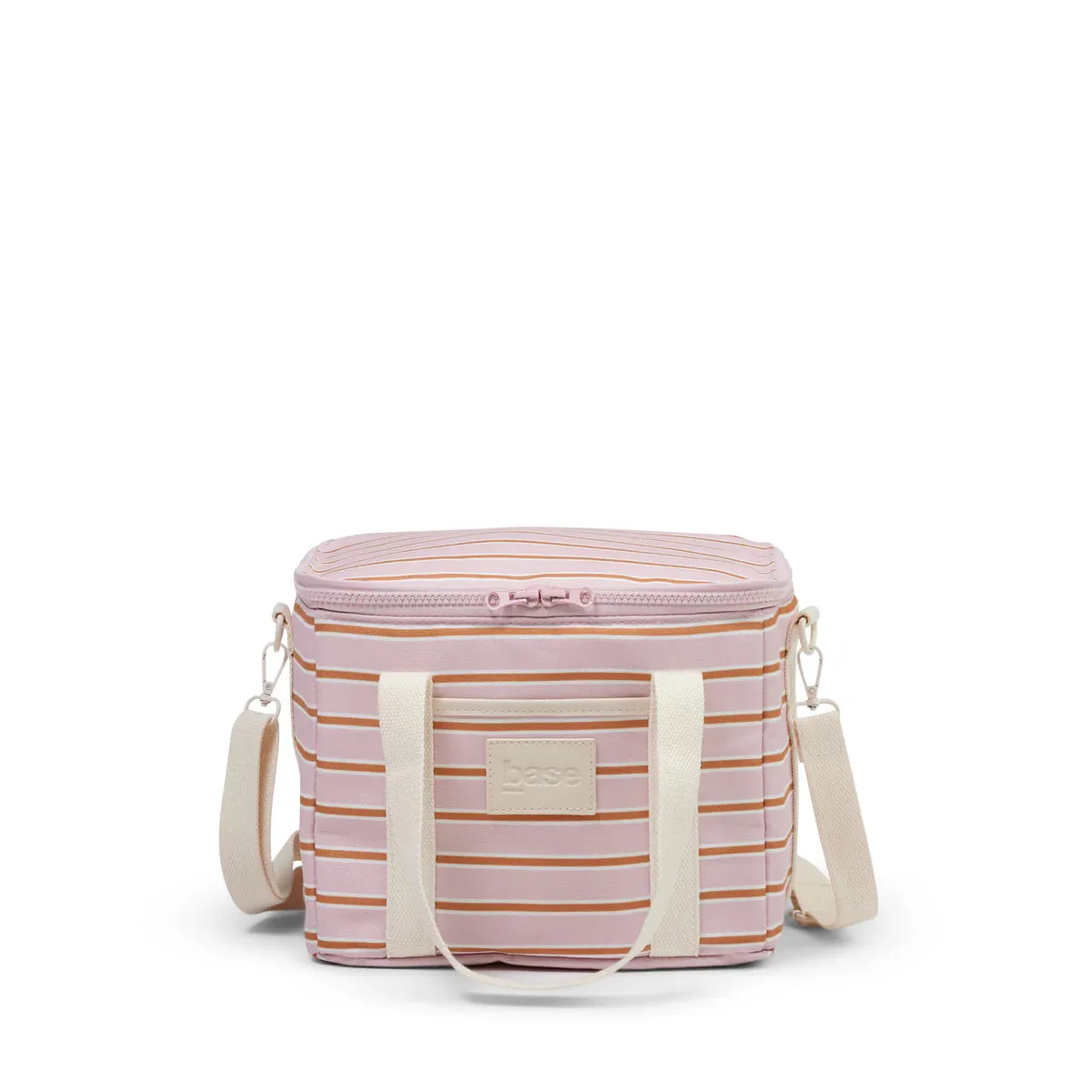 LUNCH BASE | Soft Pink   Rust Stripe