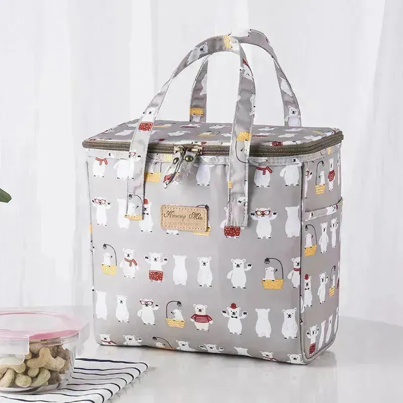 Lunch Box Picnic Insulated Bag Large Portable Waterproof Ice Pack Lunch Bag Work Lunch Bag for Adult Women