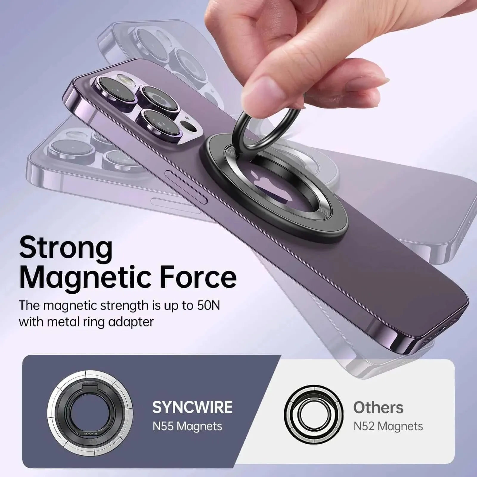 Magnetic Phone Ring Holder