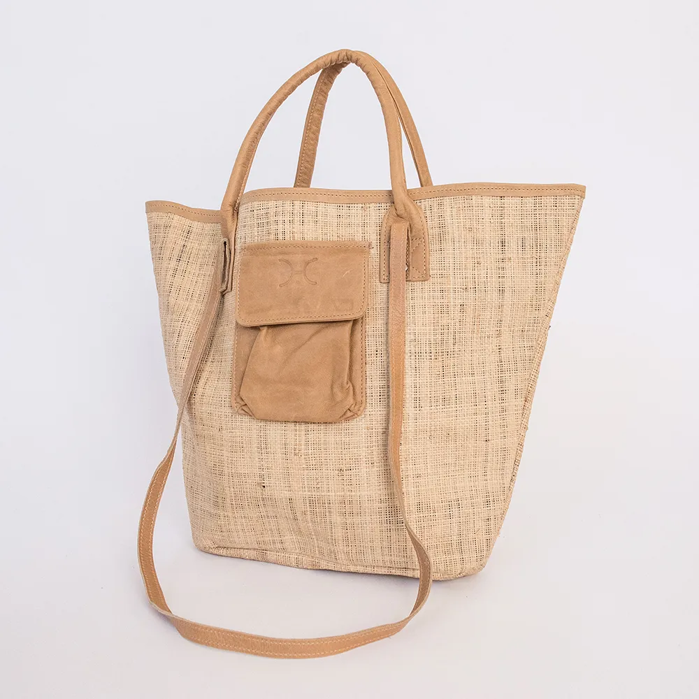 Maia Weave & Leather Bag