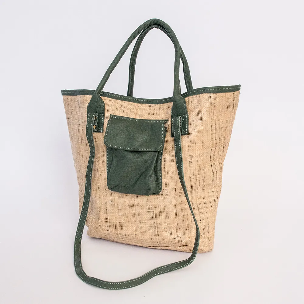 Maia Weave & Leather Bag