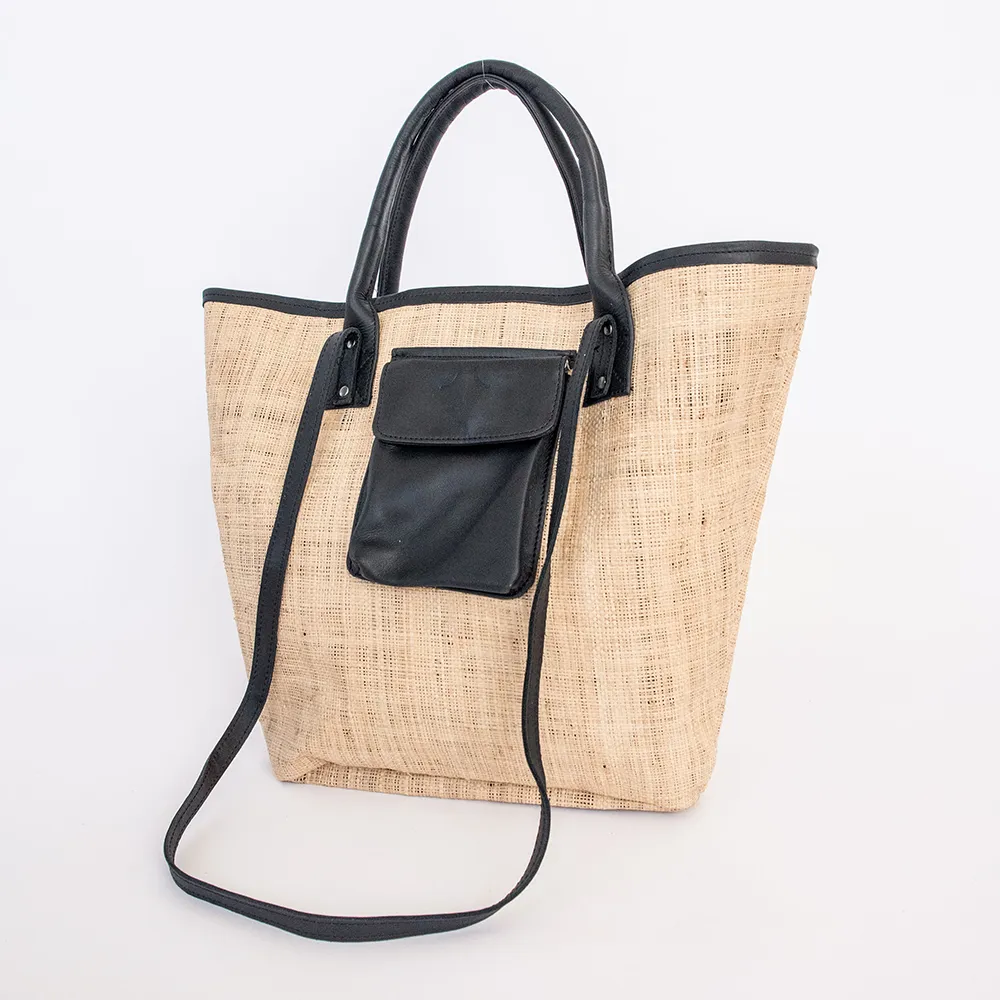 Maia Weave & Leather Bag