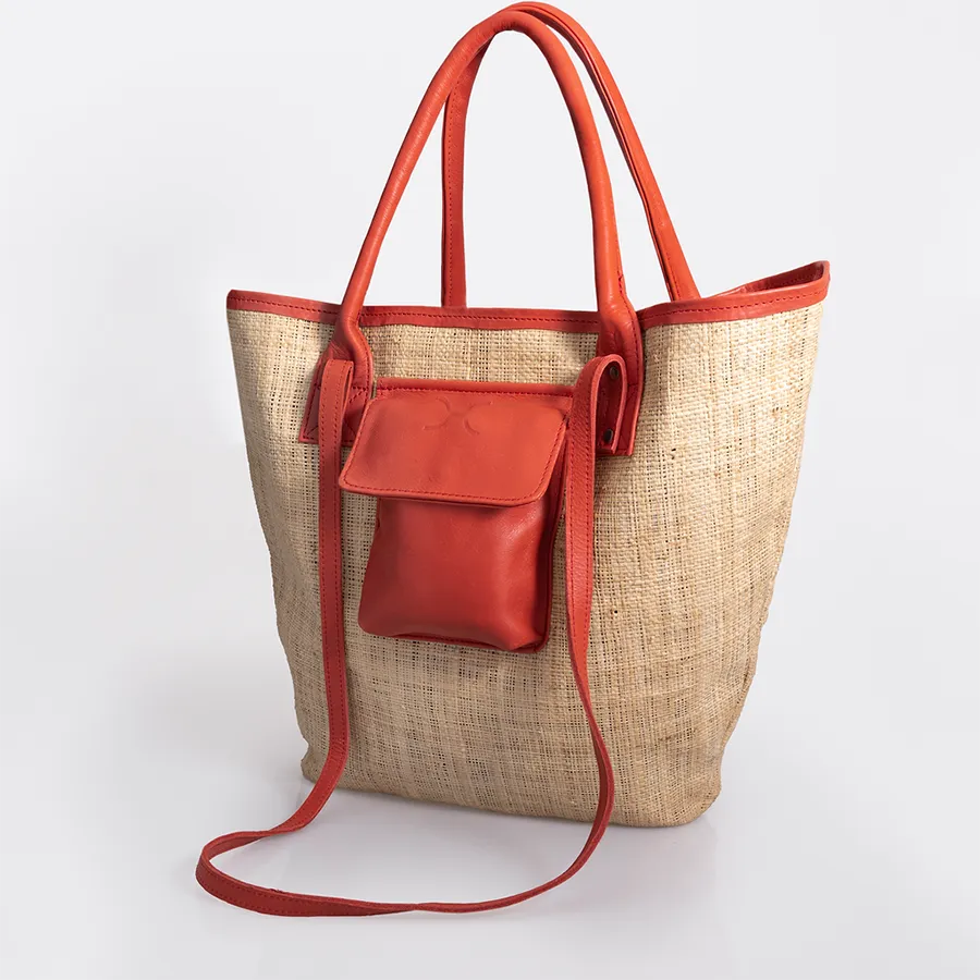 Maia Weave & Leather Bag