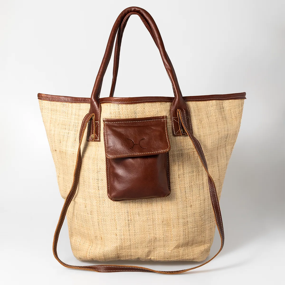 Maia Weave & Leather Bag