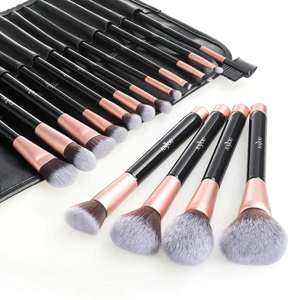 Makeup Brushes, Anjou 16pcs Makeup Brush Set Kit With Case Bag, 