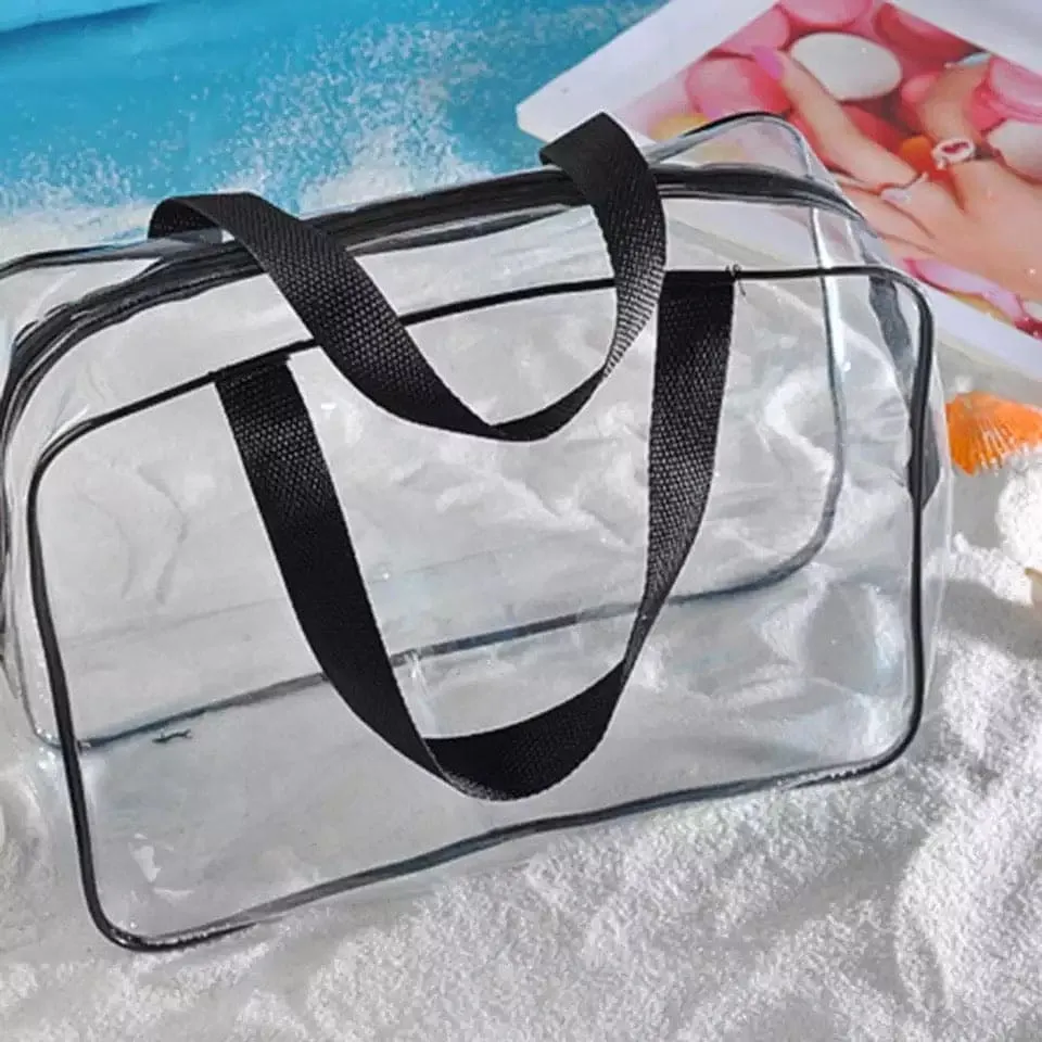 Makeup Storage Grooming Bag Set, Transparent Clear Cosmetic Bag, Transparent Toiletry Bag, Water Proof Plastic Travel Cosmetic Bag, SML Bag