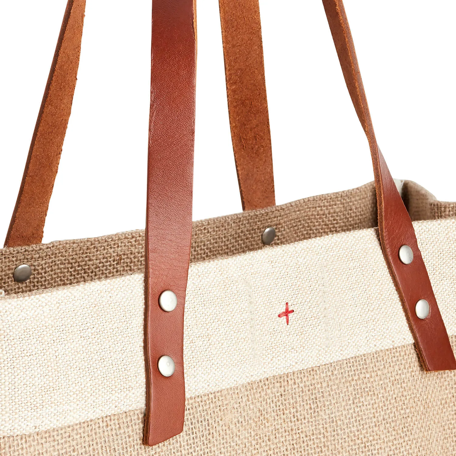 Market Tote in Natural for Team USA "Red and White"