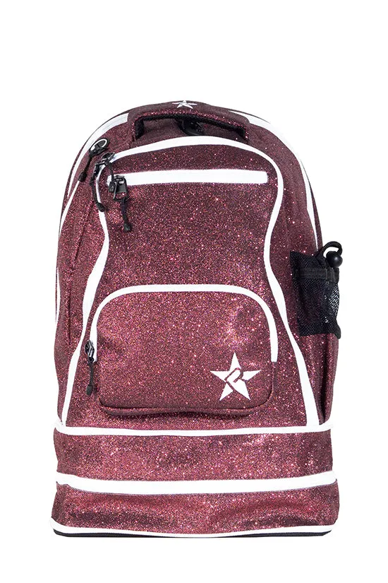 Maroon Rebel Baby Dream Bag with White Zipper