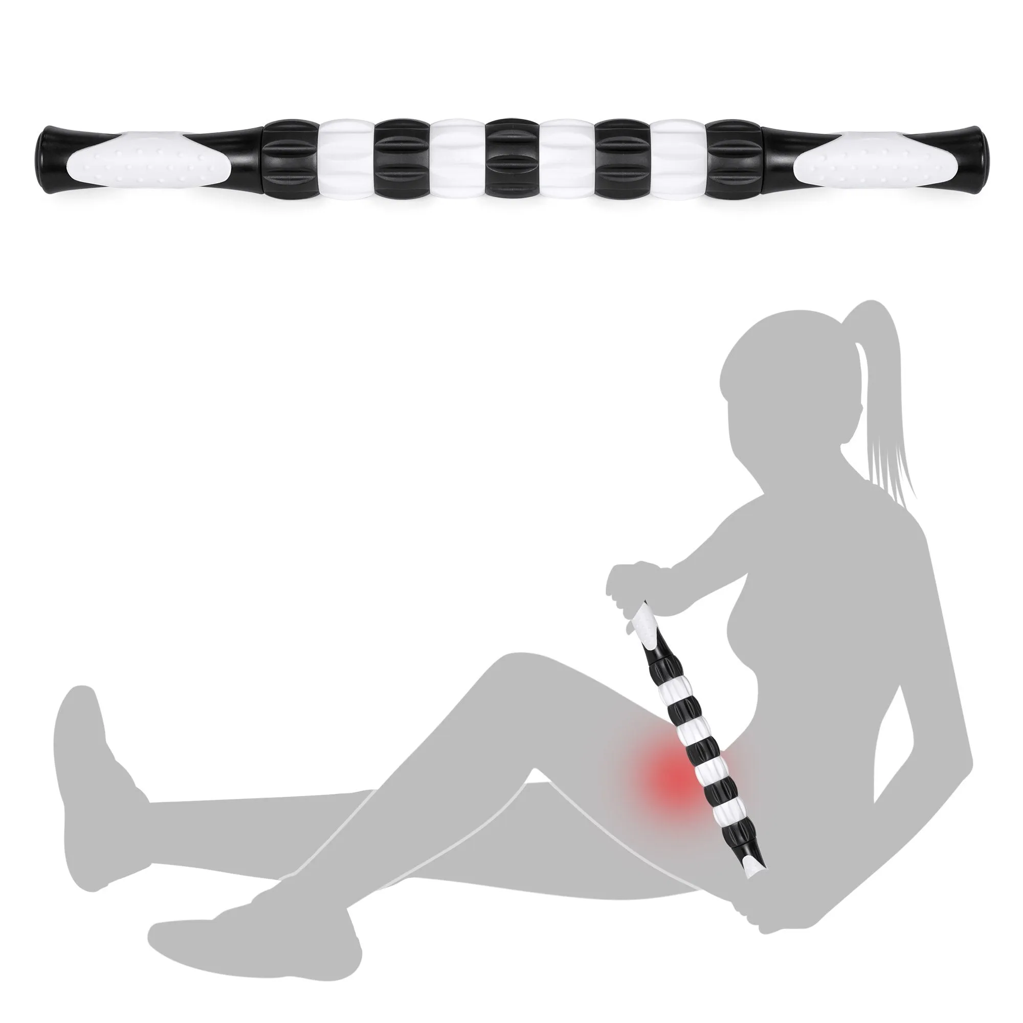 Massage Roller Stick for Muscle Soreness, Pressure, Stretching - Multi