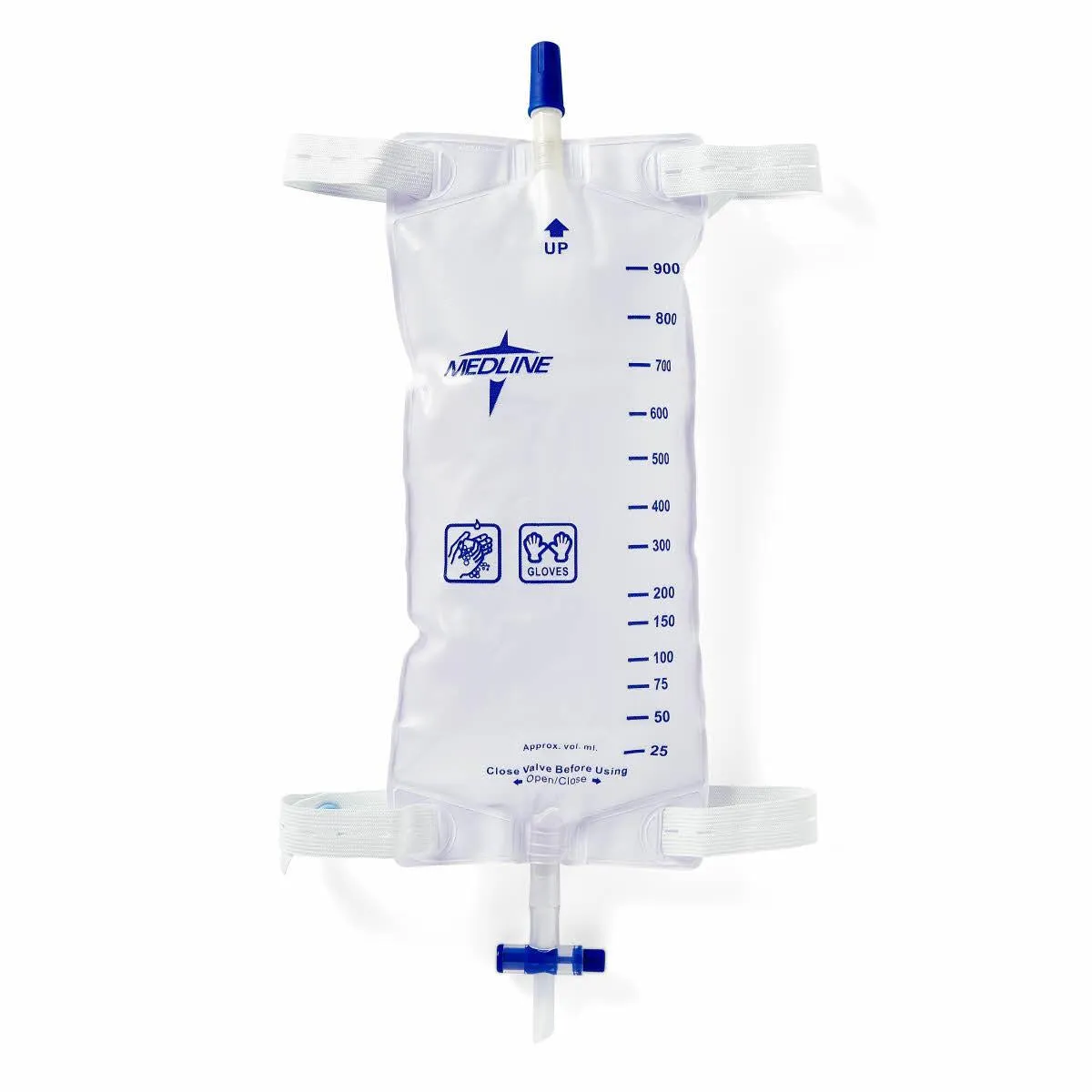 Medline Leg Bags with Slide-Tap Drainage Port